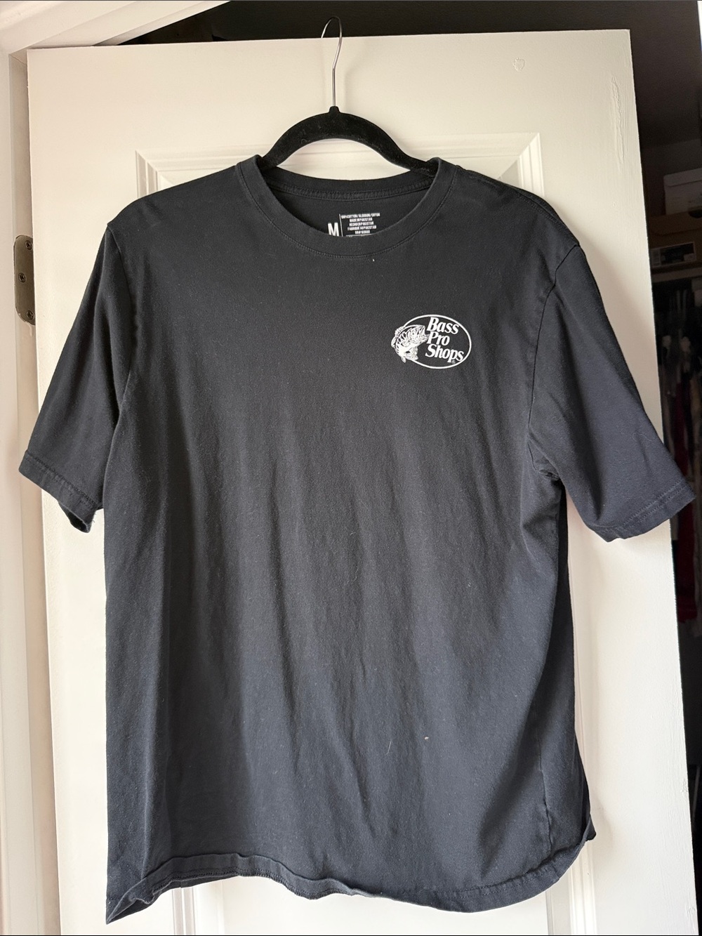 Bass Pro Shops Black Short-Sleeve Tee with White Logo